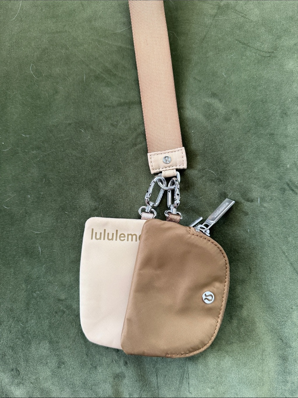 Lululemon Two-Tone Mini Dual Pouch in Beige and Brown